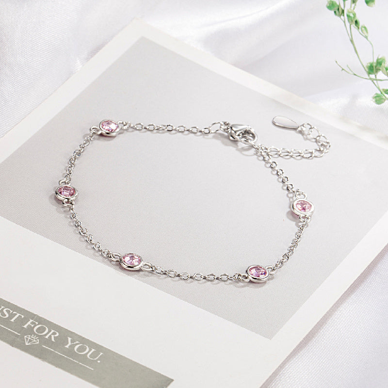 Bracelets 925 Silver Jewelry with Zircon Gemstone Accessories