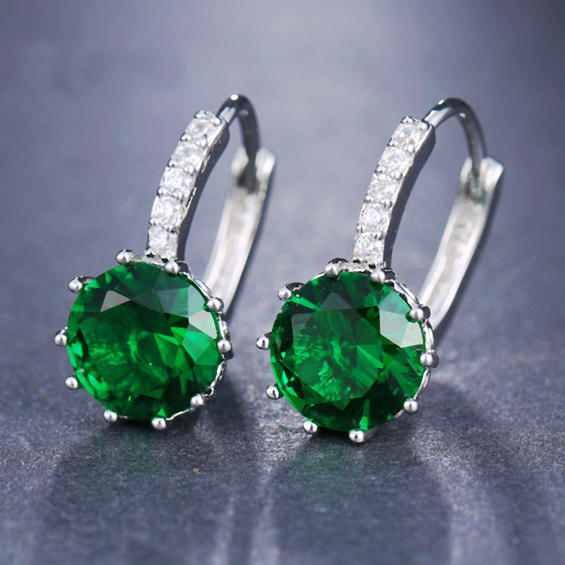 Round Zircon earrings