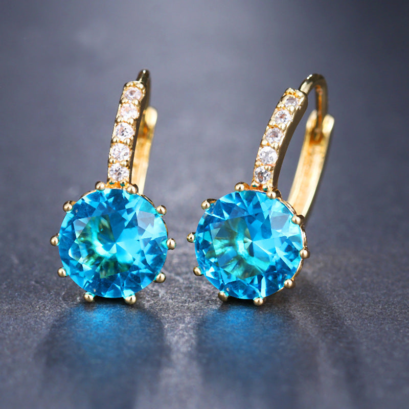 Round Zircon earrings