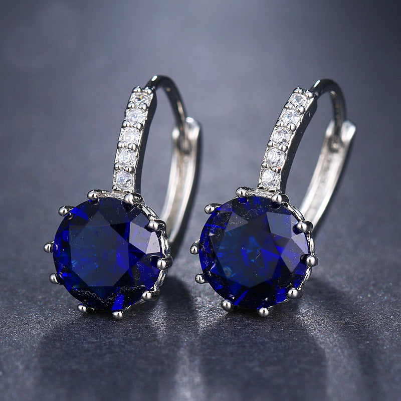 Round Zircon earrings