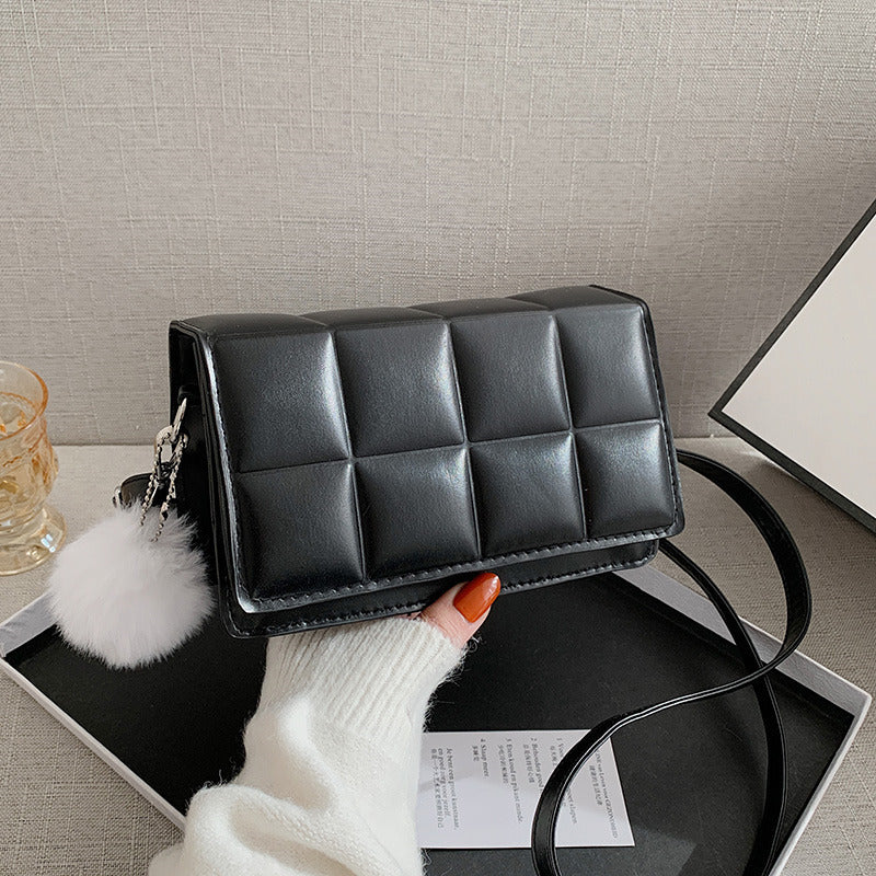 Autumn And Winter Woven Pattern Small Square Bag Women's Shoulder Bag Messenger Bag Women