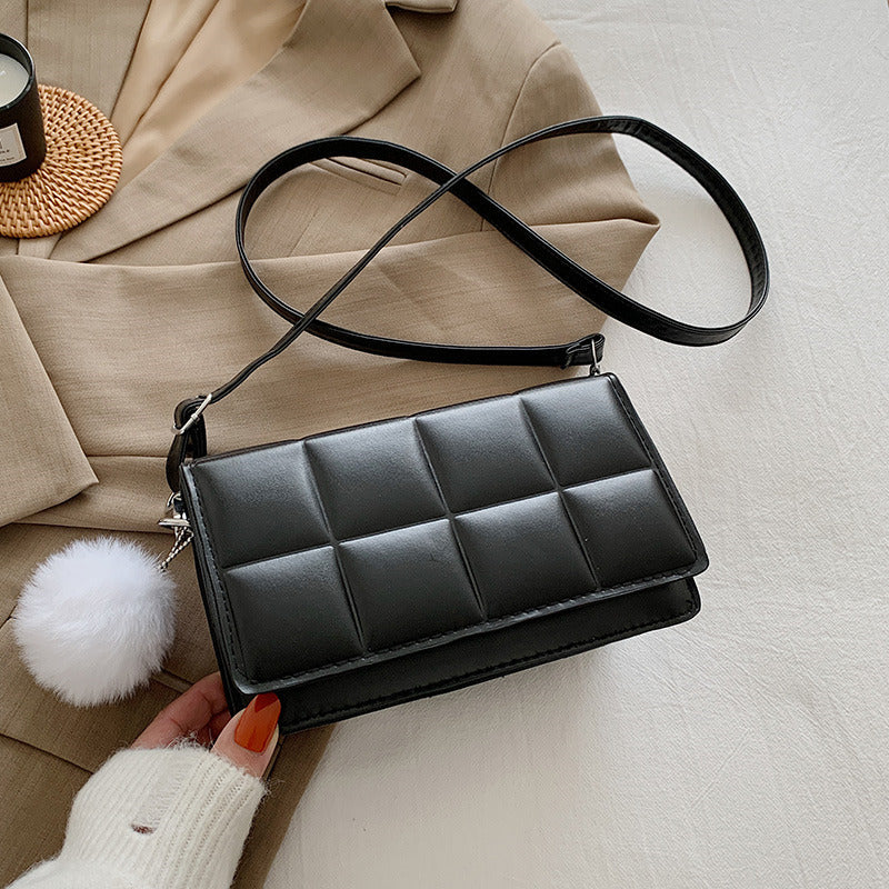 Autumn And Winter Woven Pattern Small Square Bag Women's Shoulder Bag Messenger Bag Women