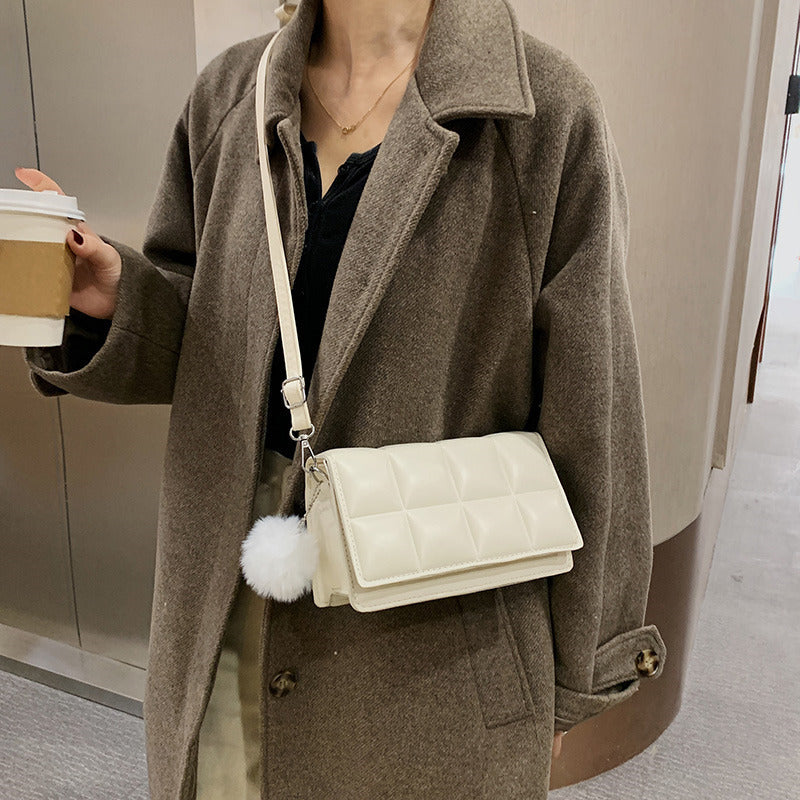 Autumn And Winter Woven Pattern Small Square Bag Women's Shoulder Bag Messenger Bag Women