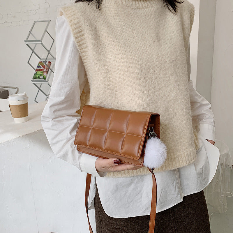 Autumn And Winter Woven Pattern Small Square Bag Women's Shoulder Bag Messenger Bag Women