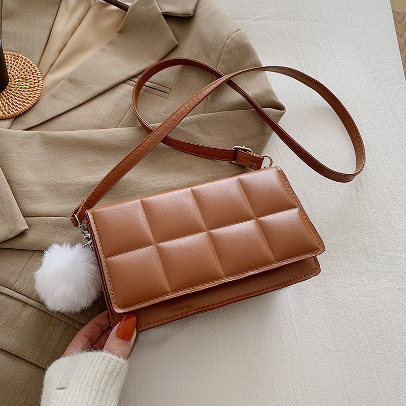 Autumn And Winter Woven Pattern Small Square Bag Women's Shoulder Bag Messenger Bag Women