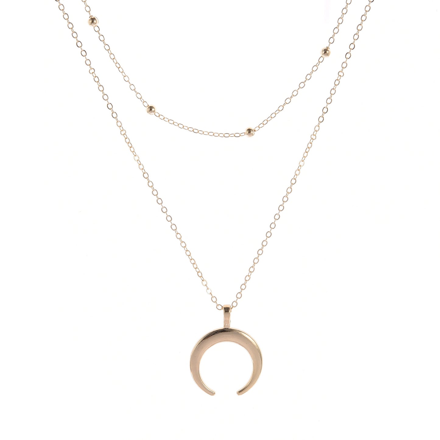 Bohemian Double Horn Necklace