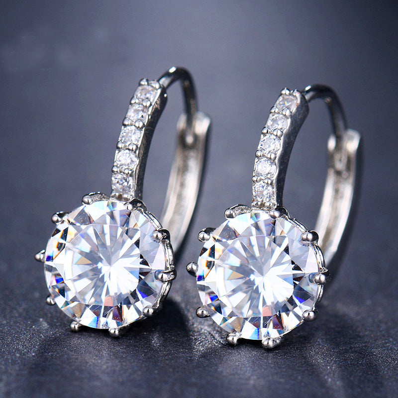 Round Zircon earrings
