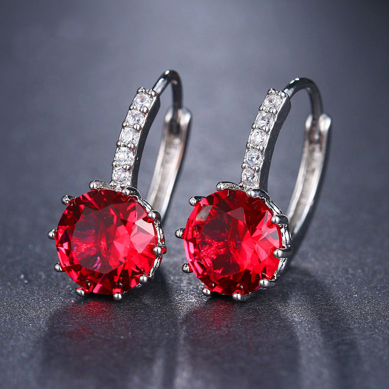 Round Zircon earrings