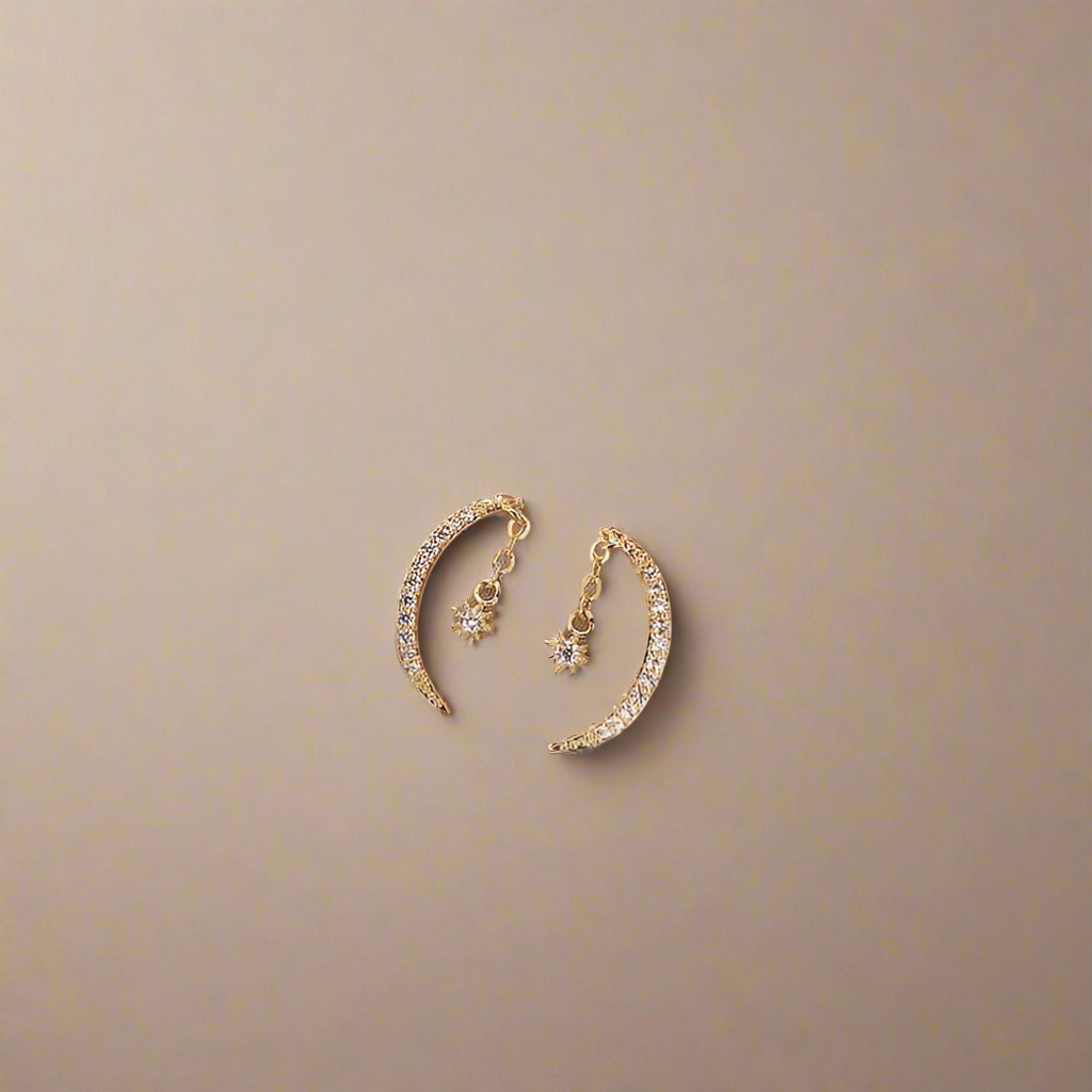 Moon Zircon Earring