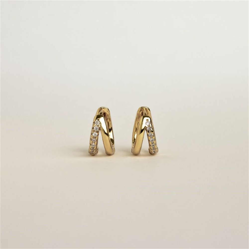 Electroplated Zircon Earring