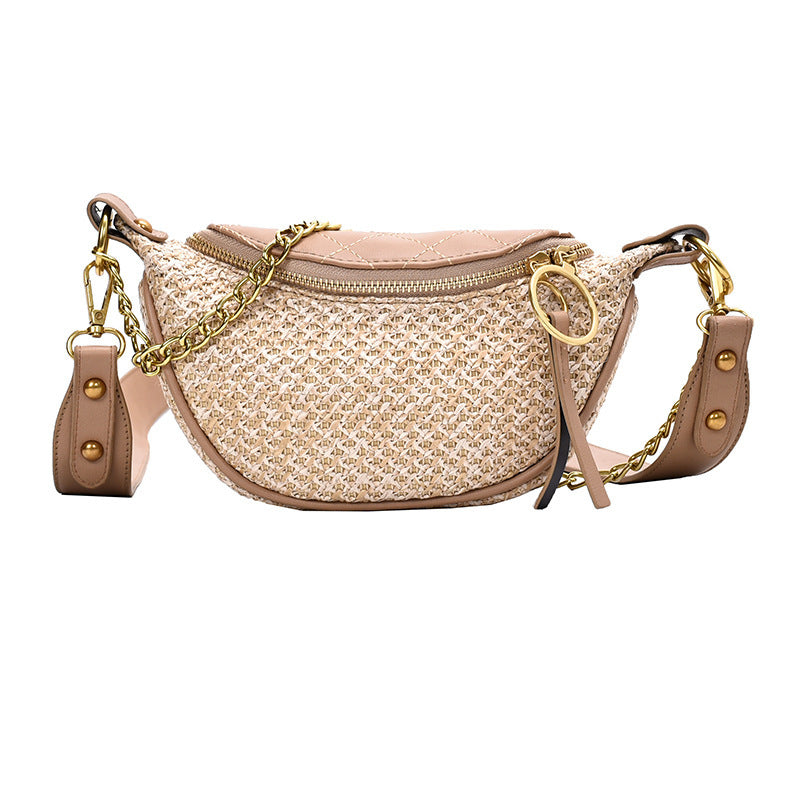 Stitching Personality Waist Bag Women