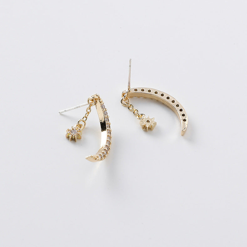 Moon Zircon Earring
