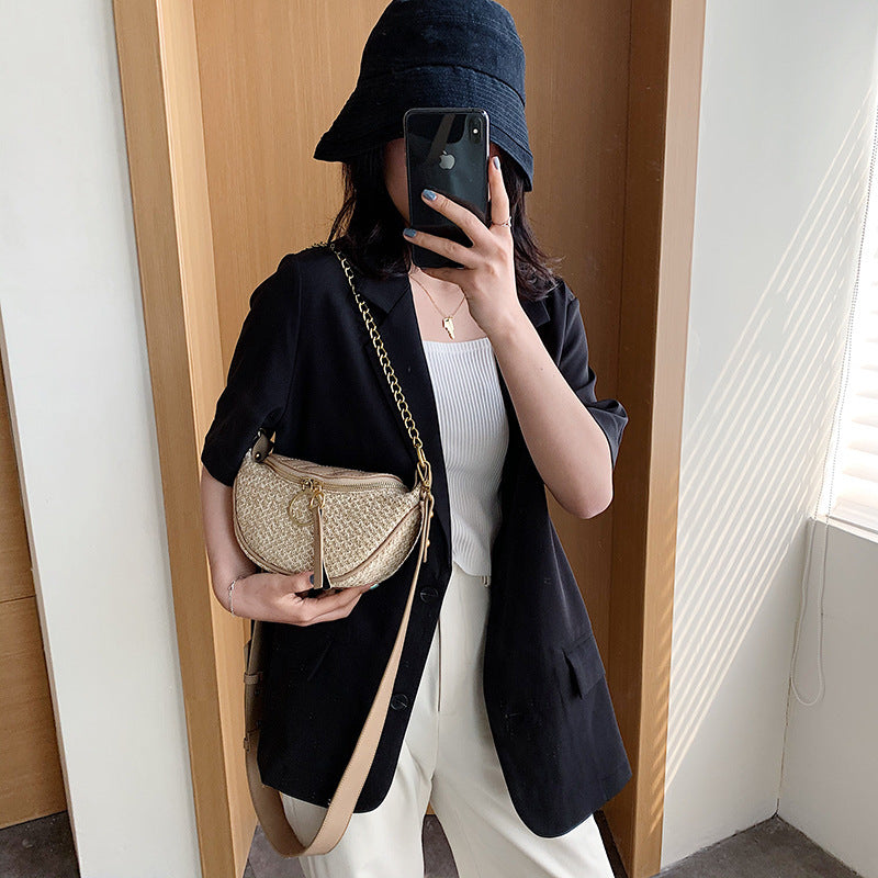 Stitching Personality Waist Bag Women