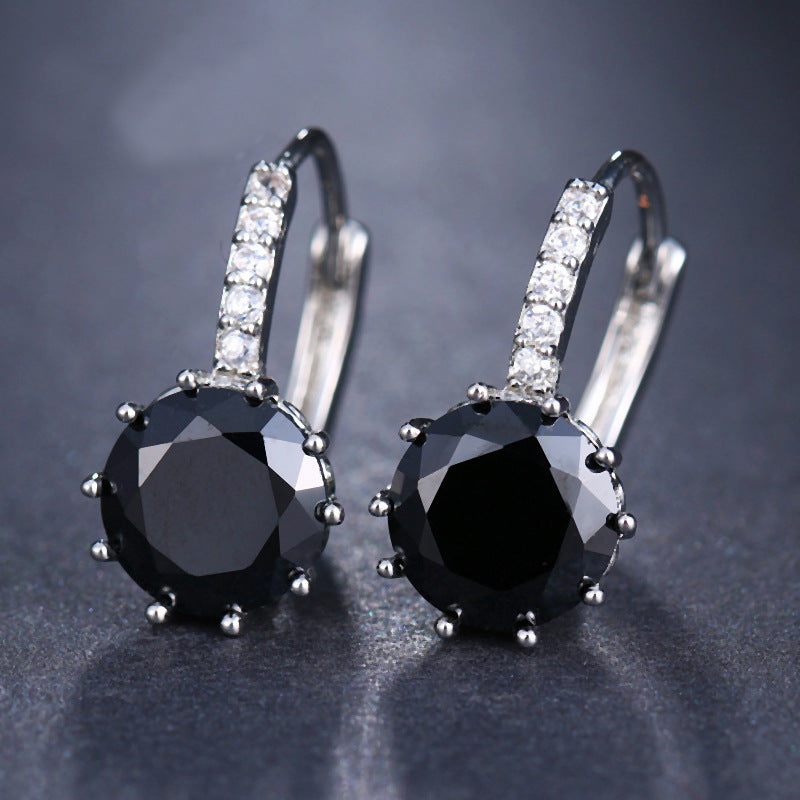Round Zircon earrings