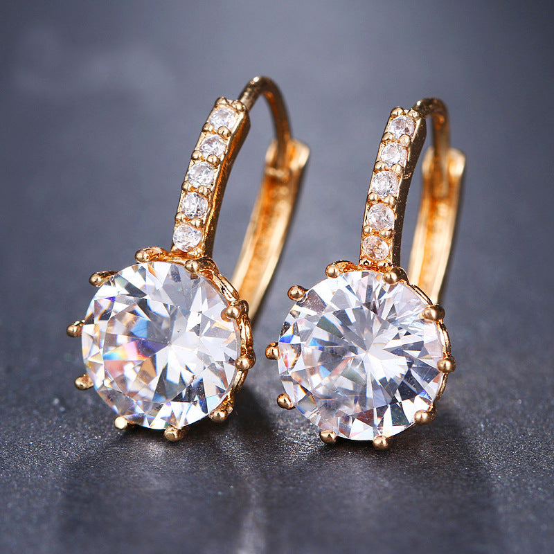 Round Zircon earrings