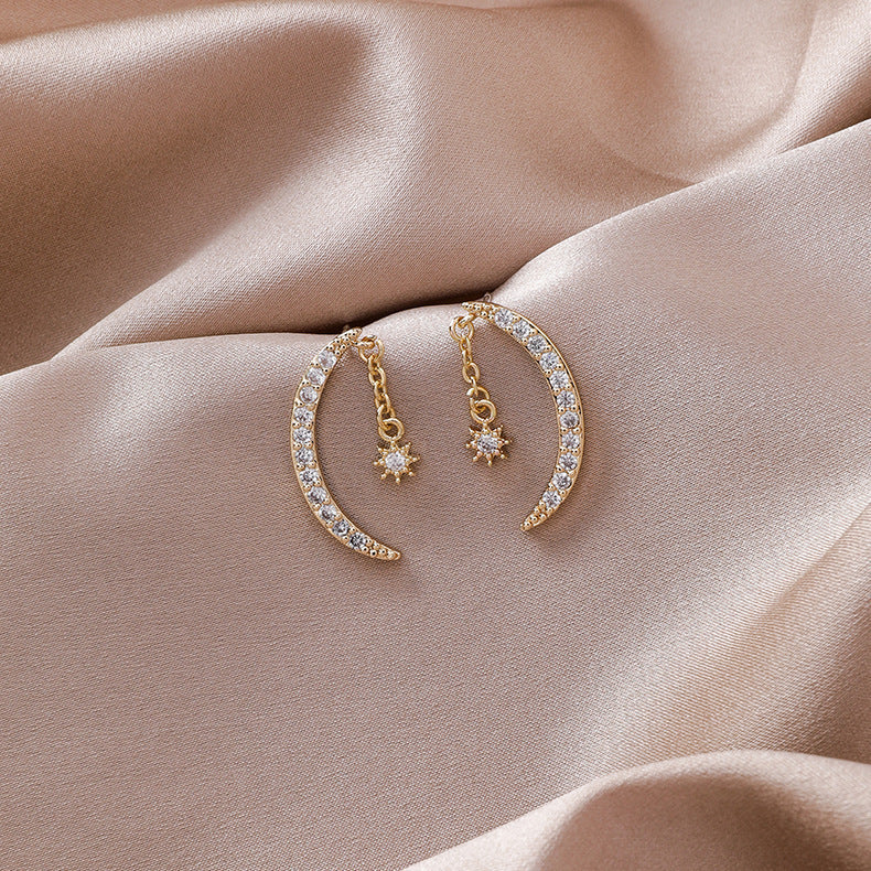 Moon Zircon Earring
