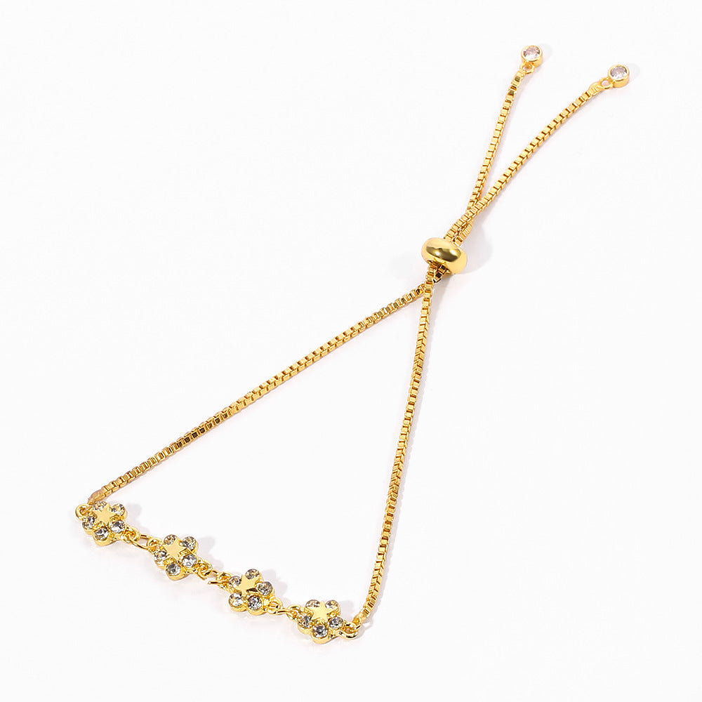 Zircon Petal High Sense Bracelet Women