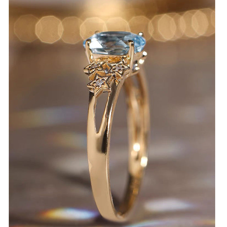 Aquamarine Breeze Ring