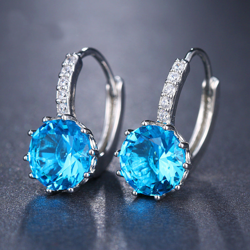 Round Zircon earrings