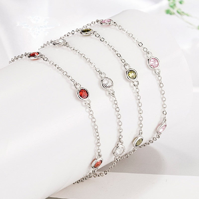 Bracelets 925 Silver Jewelry with Zircon Gemstone Accessories