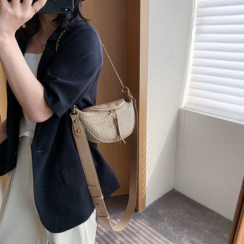 Stitching Personality Waist Bag Women