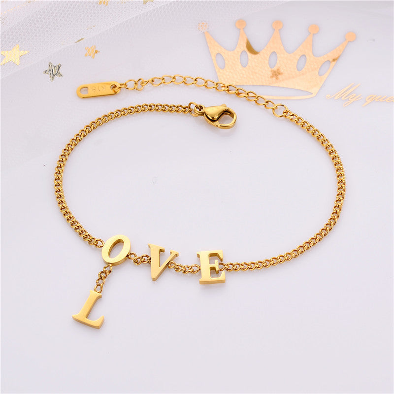 Love Letter Titanium Steel Bracelet Women