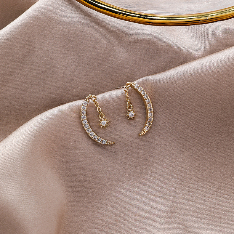 Moon Zircon Earring