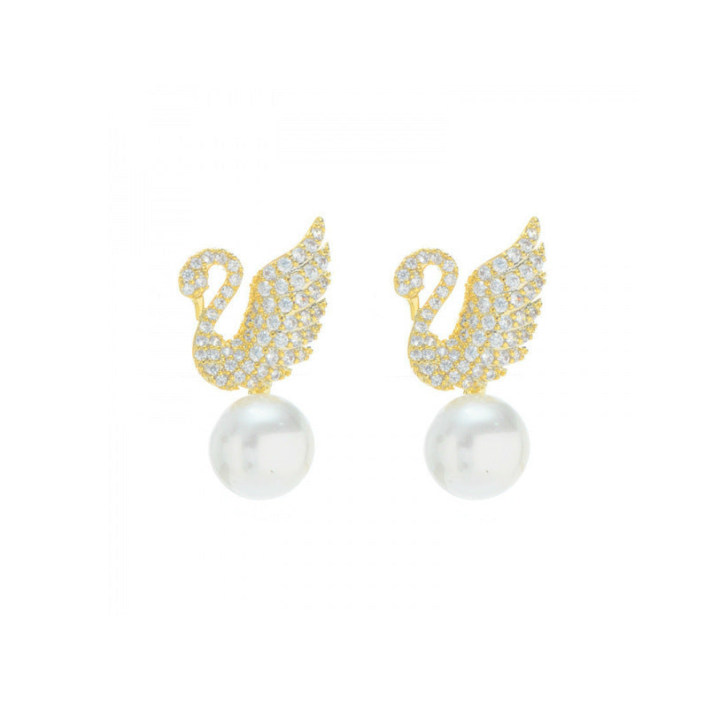 Swan Zircon Earring