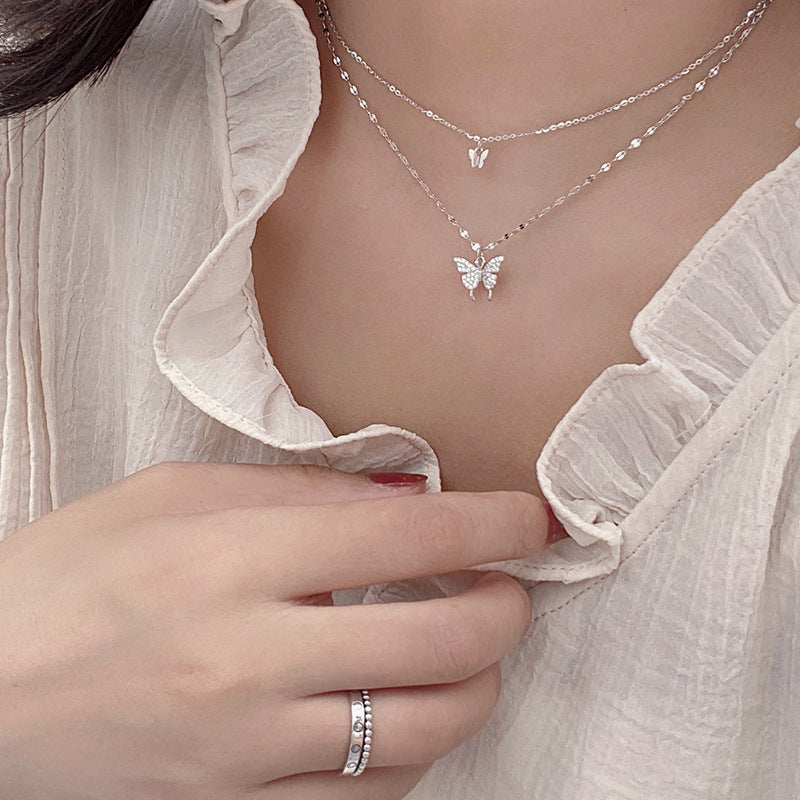 Women's Retro Light Luxury Black Love Heart Necklace