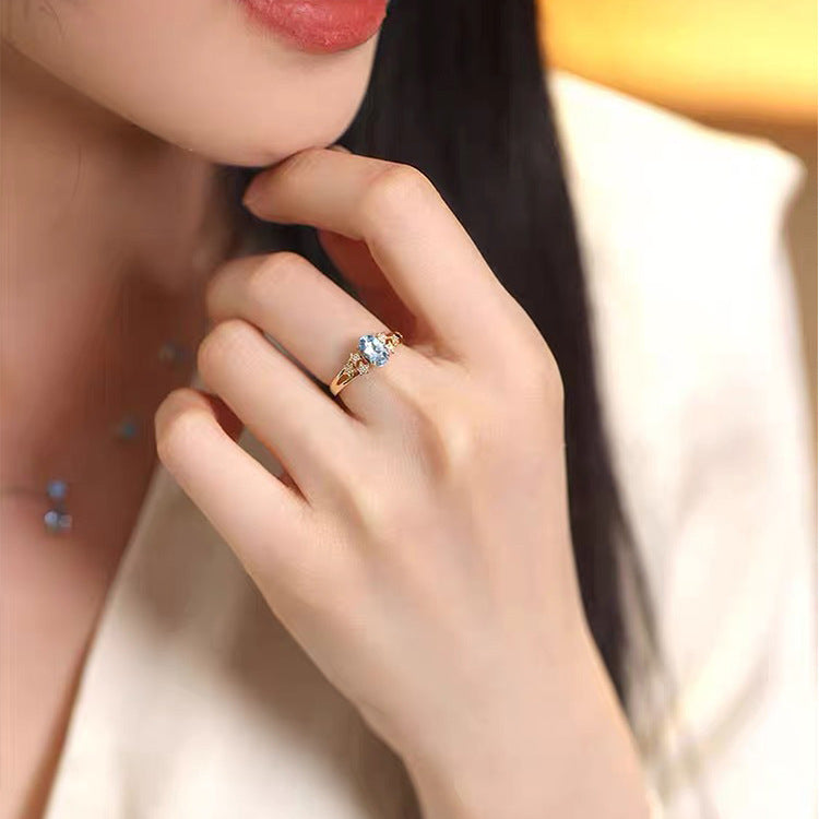 Aquamarine Breeze Ring