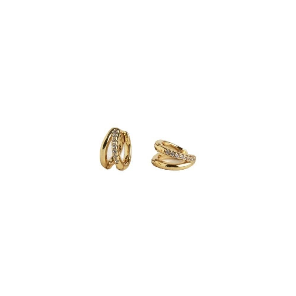 Electroplated Zircon Earring