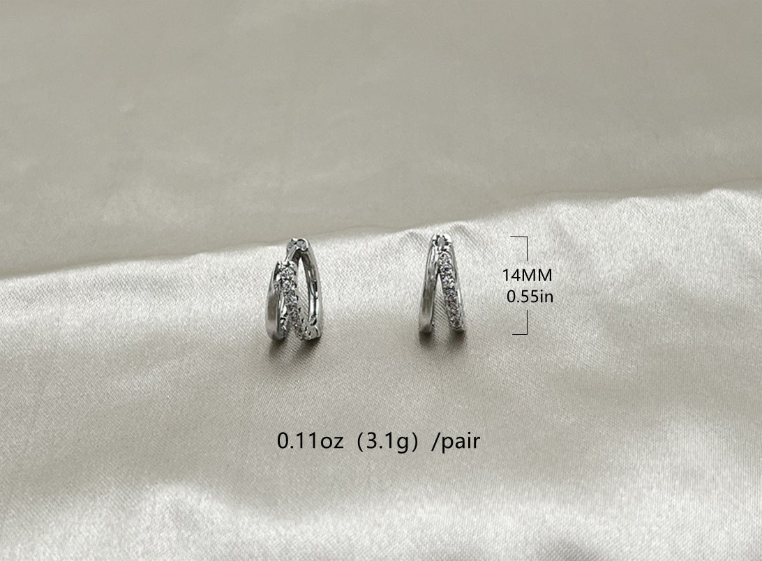 Electroplated Zircon Earring