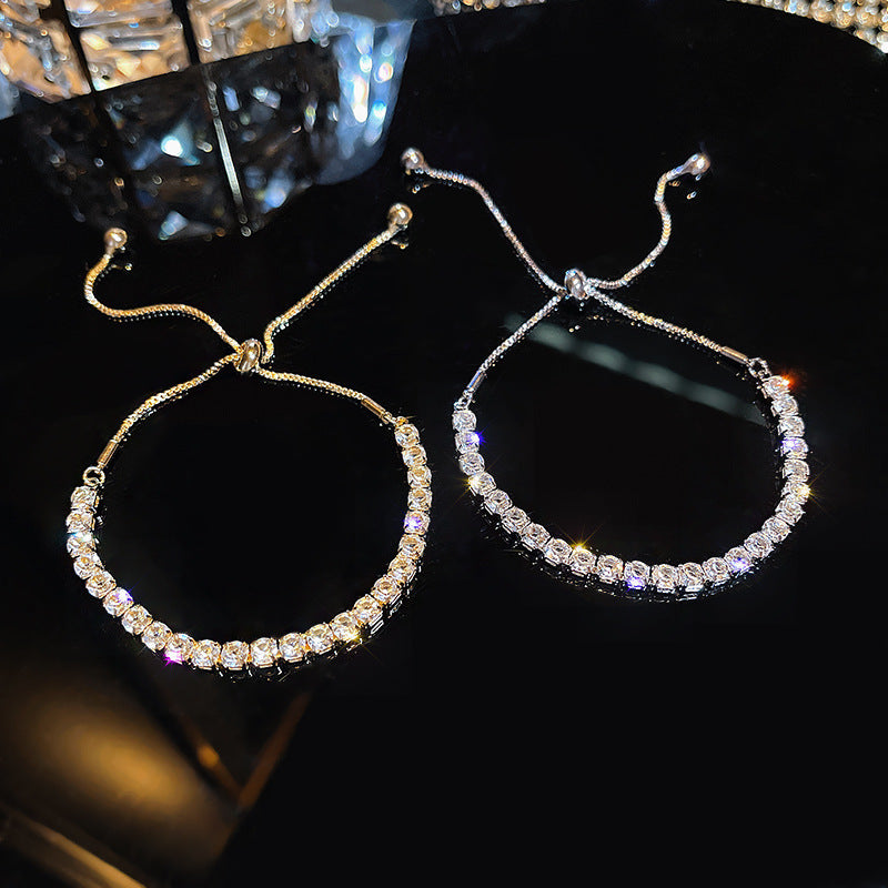 Fashion Shining Full Diamond Bracelet For Women Adjustable