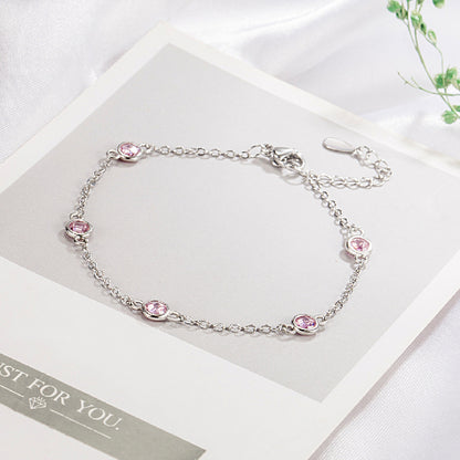 Bracelets 925 Silver Jewelry with Zircon Gemstone Accessories