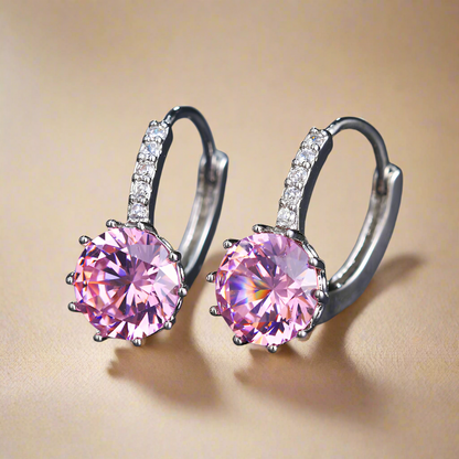 Round Zircon earrings