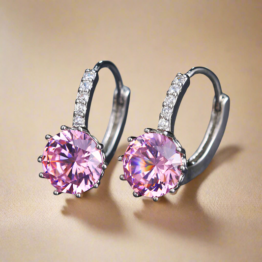 Round Zircon earrings