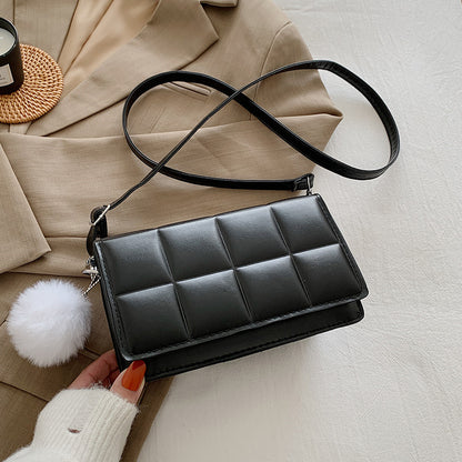 Autumn And Winter Woven Pattern Small Square Bag Women's Shoulder Bag Messenger Bag Women