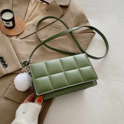 Autumn And Winter Woven Pattern Small Square Bag Women's Shoulder Bag Messenger Bag Women