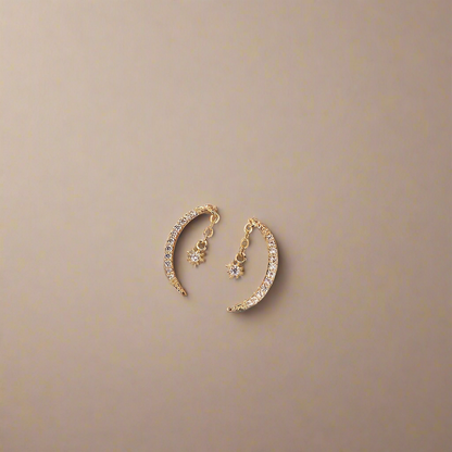 Moon Zircon Earring