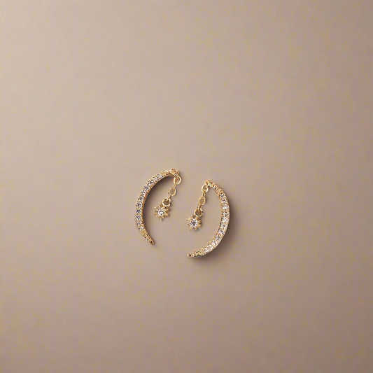 Moon Zircon Earring