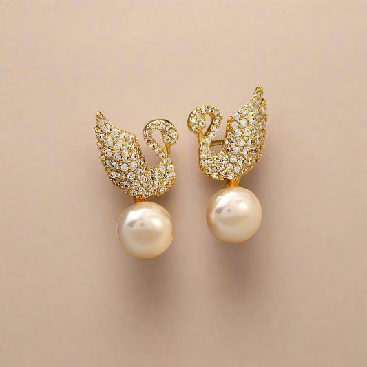 Swan Zircon Earring