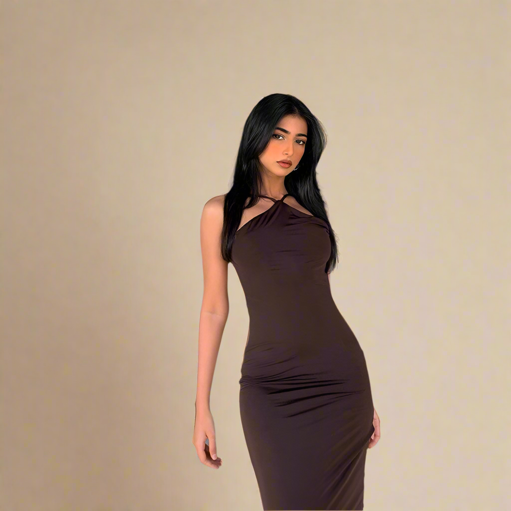 Glamy Halter Dress