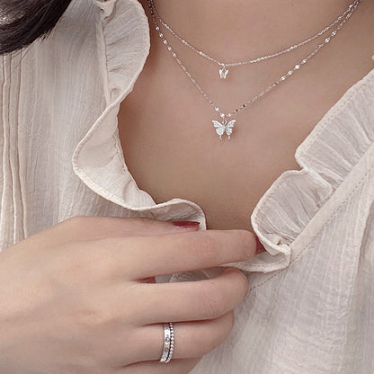 Women's Retro Light Luxury Black Love Heart Necklace