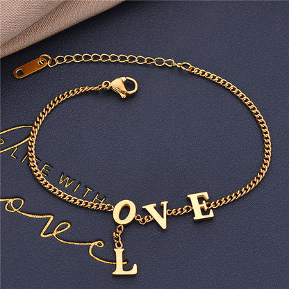 Love Letter Titanium Steel Bracelet Women